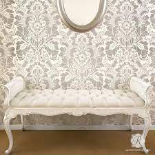 What about you, what would you paint for your dining room? Foliate Damask Wallpaper Design Wall Stencil For Painting Classic Wall Decor Paint Wall Treatments Supplies Tools Home Improvement Fcteutonia05 De