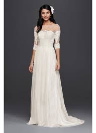 Filter by designer, size, shape, and style to find the perfect affordable wedding dress. Wedding Dress With Lace Sleeves David S Bridal