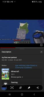 To get minecraft for free, you can download a minecraft demo or play classic minecraft in creative mode in a web browser. Why Is A 43 Second Long Minecraft Parkour Video Getting Age Restricted Youtube