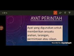 Tatabahasa ayat perintah ( ayat permintaan dan silaan ). Ayat Perintah Dengan Kata Perintah Tahun 3 Youtube