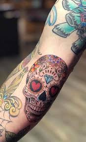 Realistic, cartoons, also many sizes, colors … 100 Unique Sugar Skull Tattoos Designs Ideas Tattoo Me Now