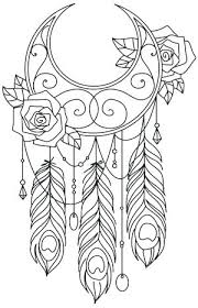 After coloring this design you can frame it and use as home décor. Bohemian Dream Catcher Coloring Pages Novocom Top