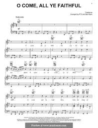 o come all ye faithful pentatonix sheet music faith