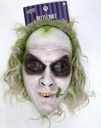 Beetlejuice Full Mask Hard Plastic Adult Spirit Halloween Michael Keaton  NEW