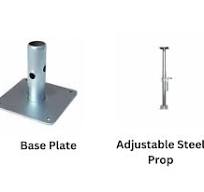 Construction tools: base plate & adjustable steel prop