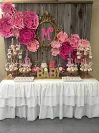 10 Gorgeous Paper Flower Backdrops Girl Baby Shower Party Baby Shower Princess Gold Baby Showers