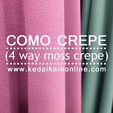 Choose the best quality of amazing como crepe for your construction projects or textile properties at varied prices. Kedai Kain Online Pelbagai Pilihan Harga Berpatutan Como Crepe 60