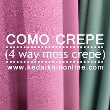 Hasil cetakan doff serupa kain chiffon. Kedai Kain Online Pelbagai Pilihan Harga Berpatutan Como Crepe 60