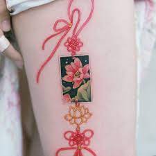 Lotus Flower Norigae Tattoo Charm Tattoo Norigae Tattoo Knot Tattoo