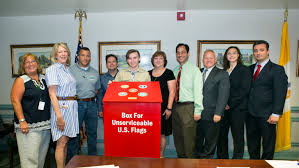 In the case of the american flag, there are guidelines for holding a retirement ceremony, with burning being the preferred ending. Chatham Twp Scout Creates American Flag Disposal Boxes For Morris County Morris County Nj