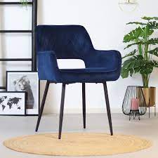 Check spelling or type a new query. Velvet Dining Chair Mika Blue With Arm Luxury Velvet Style Furnwise