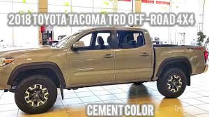 Maybe you would like to learn more about one of these? 2018 Toyota Tacoma Trd Off Road 4x4 In Cement Youtube