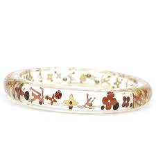 Shop men's louis vuitton bracelets. Louis Vuitton Louis Vuitton Clear Monogram Inclusion Flowers Logo Bangle Bracelets Plastic Other Ref 167847 Joli Closet