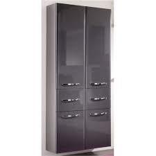 Badezimmer Hochschrank Anthrazit Hochglanz Velo 60 X 185 5 Cm Badschr 377 95