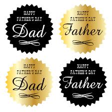 In india, father's day is celebrated on the third sunday in the month of june. Fathers Day Gold And Black Graphic Emblems 538691 Vector Art At Vecteezy