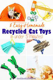 8 Easy Homemade Recycled Cat Toys In Under 5 Minutes Cucicucicoo Diy Cat Toys Easy Diy Cat Toys Diy Pet Toys