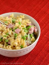 Pea and ham pasta recipe. Creamy Ham Pasta With Peas