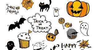おばけ 魔女 かぼちゃ モンスターなど ハロウィンのpopや販促物その他いろいろの飾りに使える手書きイラストです イラスト 手書きポップ おばけ
