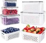 Amazon.com: 5 PCS Large Fruit Containers for Fridge ...