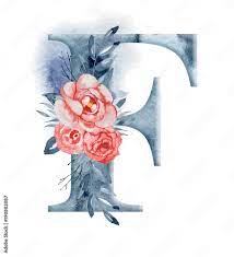Discover 3036 letter f vectors in the depositphotos collection ✓ premium vector graphics scalable to any size. Floral Watercolor Alphabet Monogram Initial Letter F Design With Hand Drawn Peony Flower Stock Illustration Adobe Stock