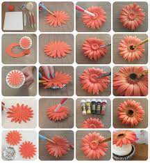 Gerbera Flower Turorial Step By Step Fondant Flowers Fondant Flower Tutorial Gum Paste Flowers