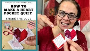 Make a Heart Love Pocket Quilt 2 inches square with foundation paper  piecing! So EASY!