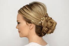 low bun with ribbon for easter