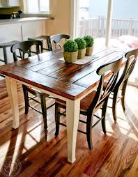 Love This Farmhouse Table With The Black Chairs Thinking I Should Paint My Table Legs Cream Also Farmhouse Dining Table Farmhouse Dining Farmhouse Table