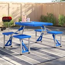 Metal garden furniture makes a great choice as it's built to last and looks good. Outdoor Table And Bench Wayfair