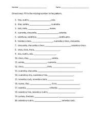 spanish numbers worksheet by chelsi friese teachers pay teachers