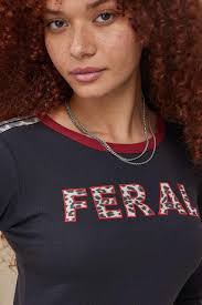 Urban Outfitters Uo Leopard Feral Long Sleeve Top in Blue