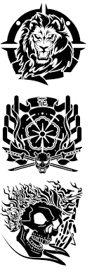 Mafia Yakuza Urban Gang Logo Seni Grafis Grafis Desain Grafis