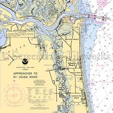 florida jacksonville atlantic beach nautical chart decor