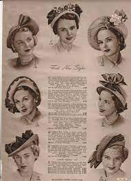 1950s vintage rex jr of new york womens hat black velvet w/ veil accessory 6809b. Digital Art Vintage Women Hats Catalog Spring 1950 Simpson Etsy