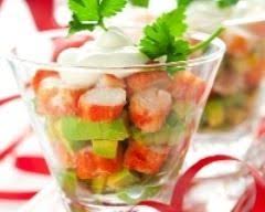 Salade De Crabe Et Avocat En Verrine Recette Alimentation Batonnet De Crabe Recette
