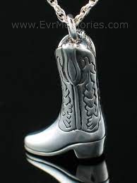 High Quality Sterling Silver Boot Cremation Urn Jewelry Urn Jewelry Silver Boots Keepsake Jewelry