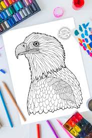 Bird coloring pages printable coloring pages free coloring coloring pages for kids coloring sheets coloring books bird drawings budgies bird art. Zentangle Bird Pattern Bald Eagle Printable Coloring Page