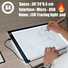 Hot 1 Set A4 Led Light Pad Led Drawing Writing Tracing Board For Sketching Digital Tablets Aliexpress