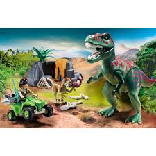 Amazon.com: Playmobil Explorer Quad with T-Rex Multicolor : Toys & Games