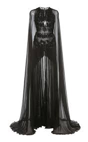 Embellished Cape Sleeve Silk Chiffon Gown By Zuhair Murad Now Available On Moda Operandi Kpop Fashion Outfits Fashion Outfits Fashion