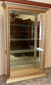 Black + brown + gold 71 sideboard $1,295. Pulaski Painted Curio Cabinet Glass Lighted Display Side Load Carved Leaf 13438 1852610422