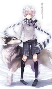Red and white wolf female. Anime Wolf Boy Red Hair Novocom Top