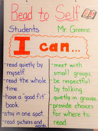 Daily 5 Read To Self I Chart Second Grade Read To Self