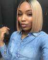 Honey Blonde Blonde Bob On Black Woman