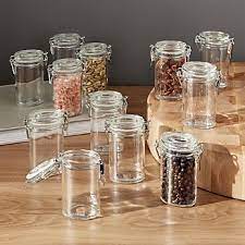 Food Storage Containers Glass And Plastic Crate And Barrel Herb Jar Spice Storage Glass Jars With Lids