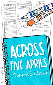 Across Five Aprils Novel Study Unit Activities Book Report Distance Learning In 2020 Novel Study Units Novel Studies Creative Book Report