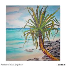 Noosa Pandanas Poster Zazzle Com Beach Artwork Art Artwork