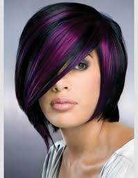 Pictures Of Purple Highlights In Dark Brown Hair Hair Styles Short Hair Color Hair