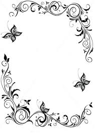 Background Border Design Black And White Butterfly Black And White Butterfly Border Page Borders Design Border Design Clip Art Borders