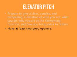 5 job interview elevator pitch examples. Elevator Pitch Example I